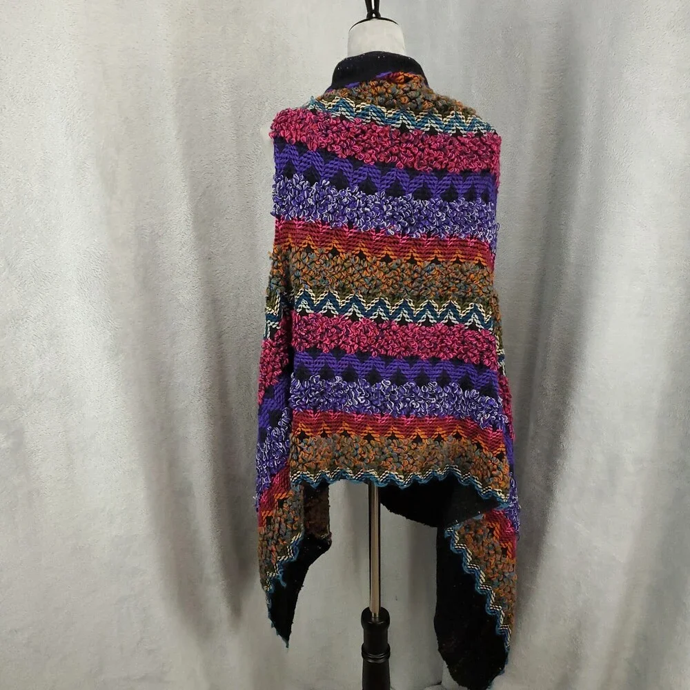 Soft Surroundings Cardigan Sweater One Size Boho Artsy Sleeveless Open Front - Picture 12 of 13